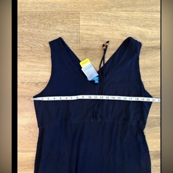 Fresh Produce Napa Beachcomber Maxi Dress XXL Dark Navy  South Beach Tie Front - Picture 6 of 10